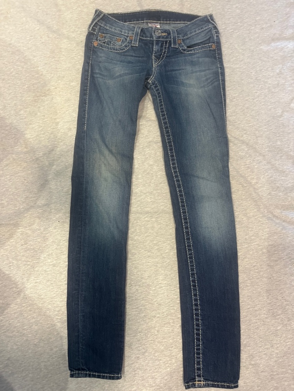 True Religion Women's Dark Wash Skinny Jeans